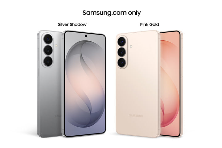Samsung Galaxy S26+ in Silver Shadow and Pink Gold colors